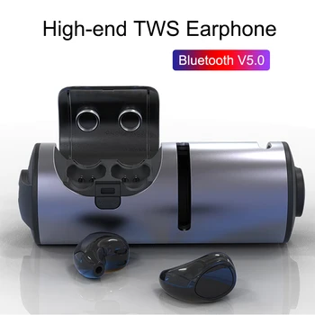 

TWS Bluetooth V5.0 Wireless Earbuds Mini Earphone Waterproof In ear Noise Cancelling Headphones with Bluetooth Speaker Function