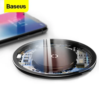 

Baseus 10w QI Wireless Charger For iPhone Xs X 8 Fast Wireless Charger For Samsung Galaxy S9 S8 Note 9 8 Wireless Charging Pad