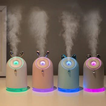 

250ML Ultrasonic Air Humidifier Aroma Essential Oil Diffuser for Home Car USB Mist Maker with LED Night Lamp with Filter rods