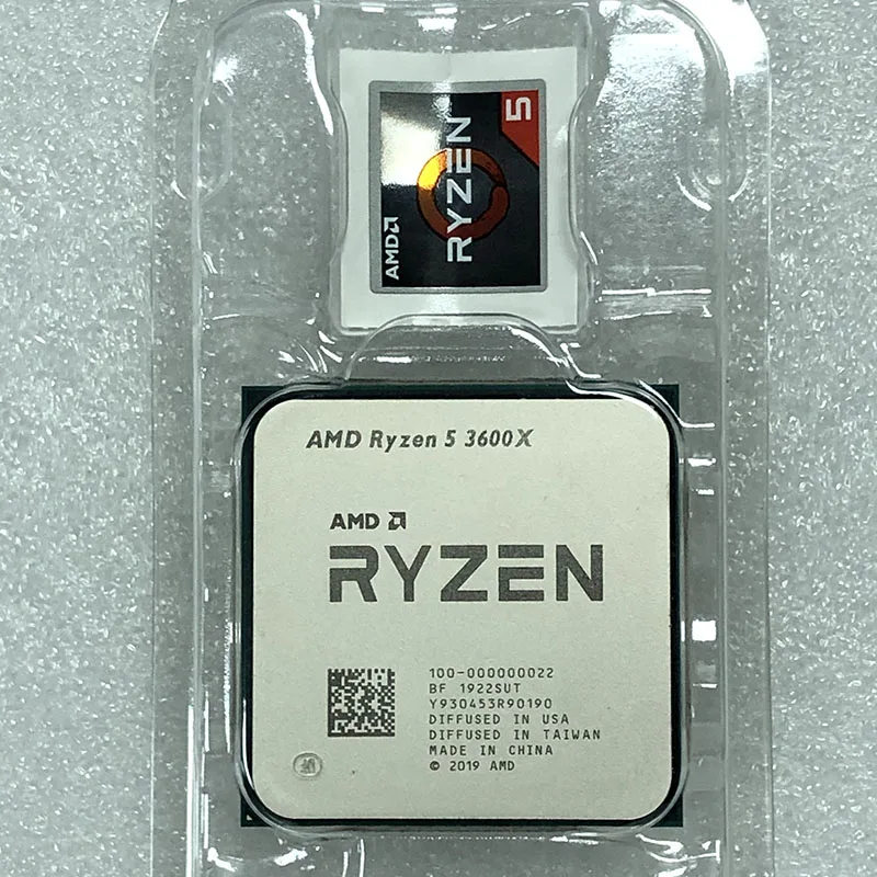 Процессор AMD Ryzen 5 3600X R5 3600X3,8 GHz шестиядерный 12-Thread 7NM 95W L3 = 32M 100-000000022 cpu Socket AM4 с охлаждающим вентилятором