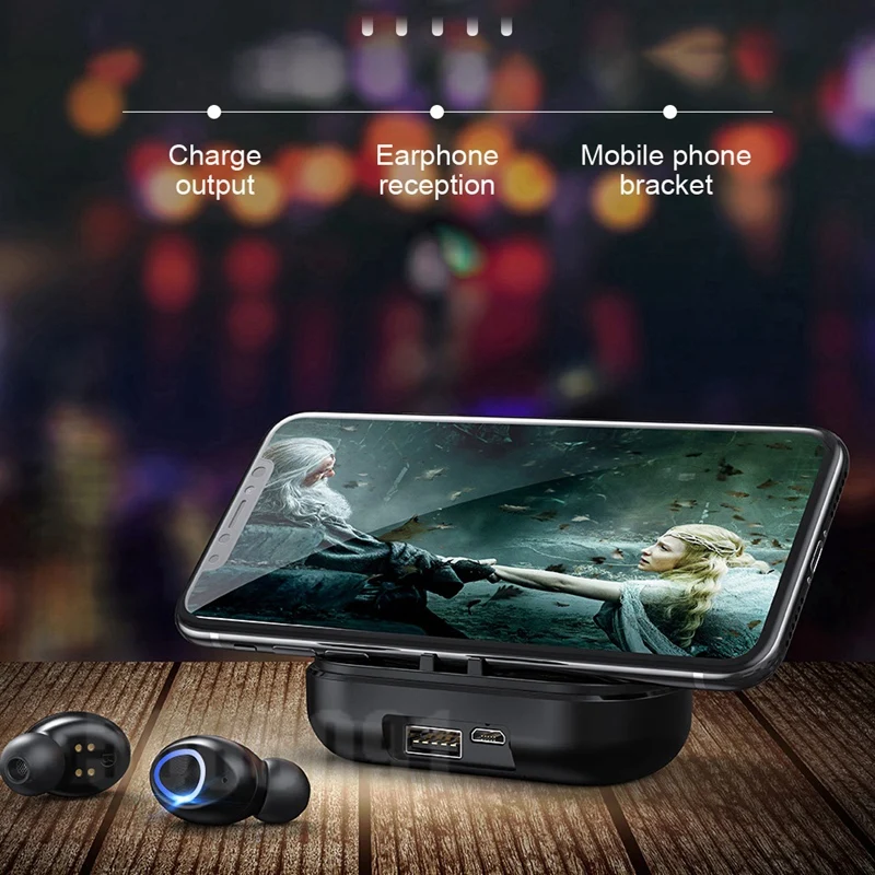 V10 TWS Bluetooth наушники с микрофоном светодиодный дисплей беспроводные Bluetooth наушники водонепроницаемые шумоподавляющие головки