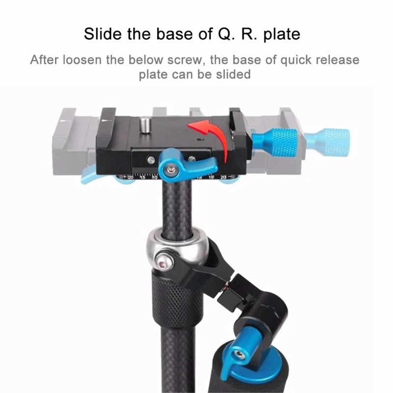 PULUZ P40T Ручной Стабилизатор из углеродного волокна Steadicam для цифровых и видеокамер