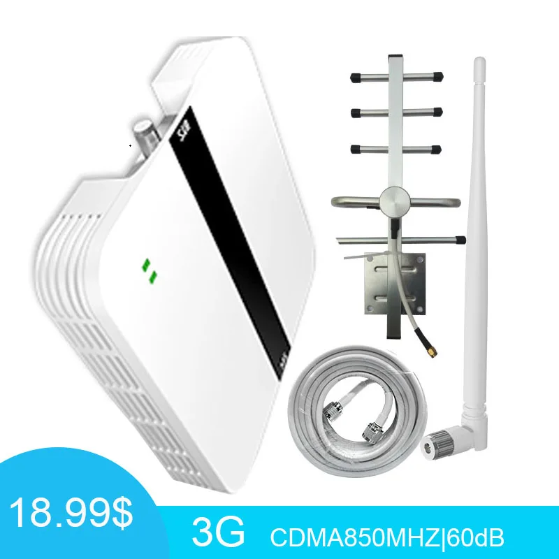 Ретранслятор 850 МГц 2G усилитель сигнала 3G CDMA GSM ретранслятор полоса 5 Yagi + Whip