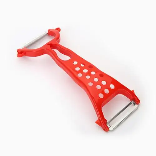 Красный Kitchen Tool Fruit Slicer Apple Peel Blade Vegetables Grater Double Head Peeler Carrot Julienne Cucumber Cutter Potato Shredder - Цвет: Красный