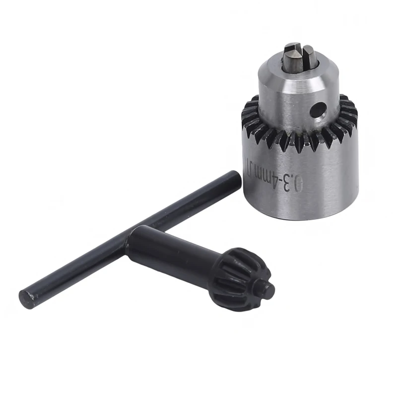 Mini Drill Chuck Micro 0.3-4mm JTO Taper Mounted And Wrench With Key 3.17mm Brass Lathe Accessories | Инструменты