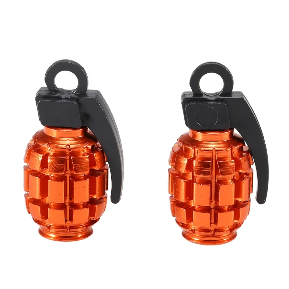 Orange Red 2 шт. колпачки для велосипедных клапанов, колпачки для воздушных клапанов, колпачки для шин, пылезащитные крышки для MTB шоссейного велосипеда, мотоцикла, Аксессуары для велосипеда - Цвет: Orange Red