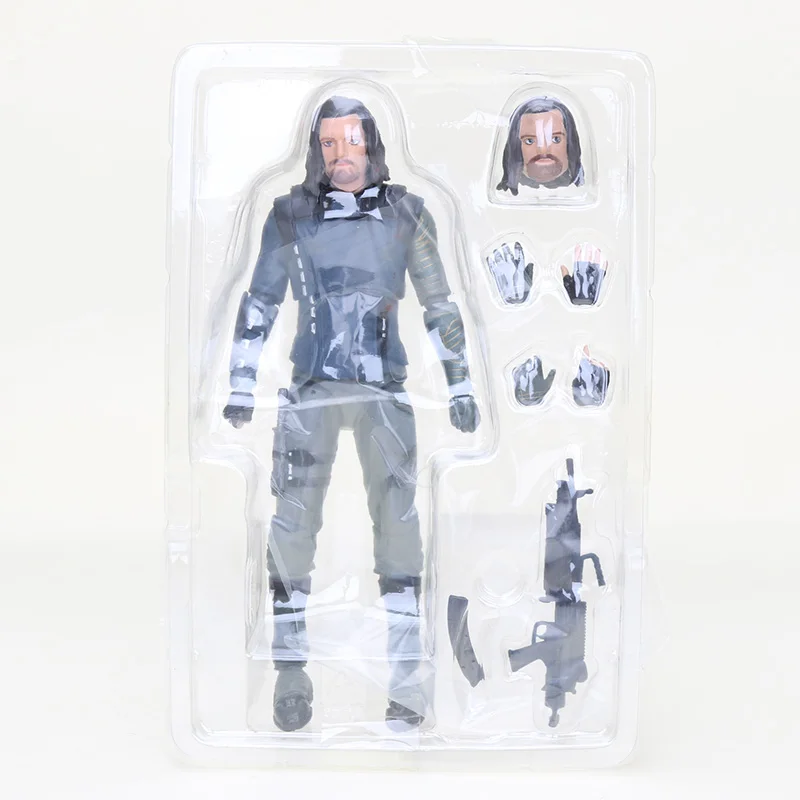 new bucky opp 14-16 см игрушки Marvel Revoltech серия Мстители эндгейм супергерой Дэдпул Человек-паук Веном Росомаха Карнаж Figma модель куклы - Color: new bucky opp