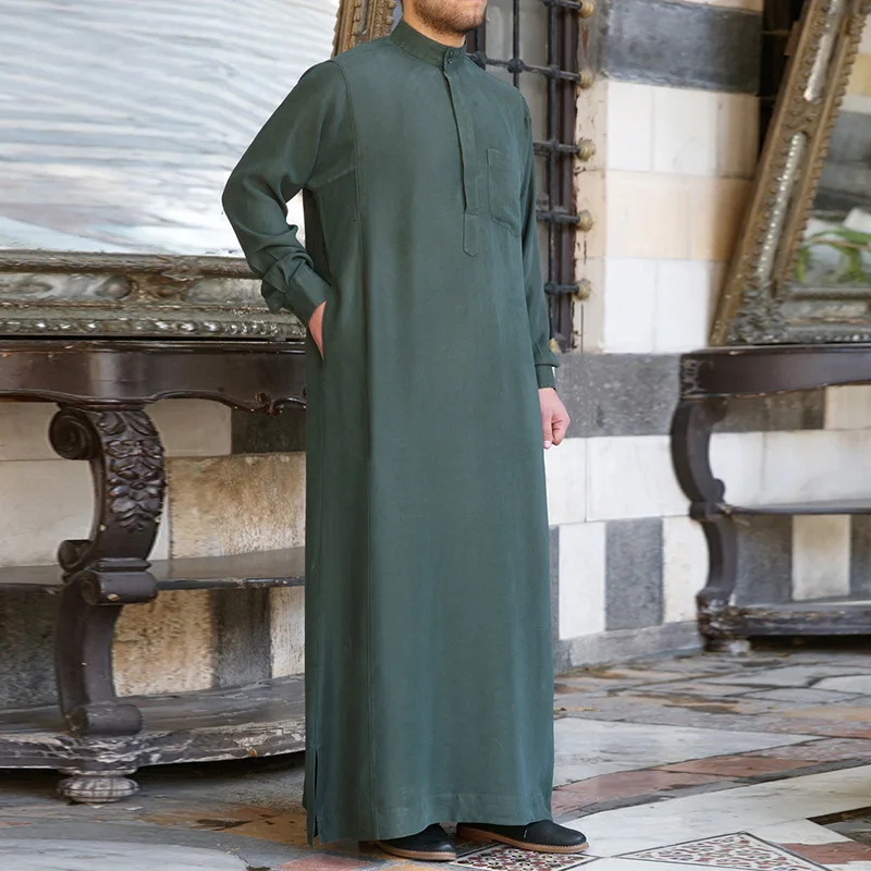 Мужская мусульманская одежда мусульманские халаты jubba tobe Qamis Homme арабский абайя Дубай традиционное платье Ropa Hombre платье-Кафтан футболка