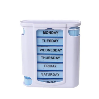 

28 Grid Case Storage Medicine Splitter Organiser Pill Box Portable Weekly Daily Compartments Plastic Container Moisture Proof