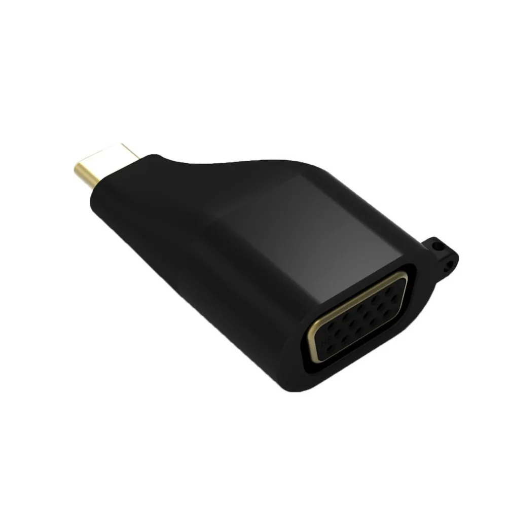 Тип C к VGA 4K 60Hz адаптер Usb C к Vga конвертер мужчин и женщин с брелок стиль черный