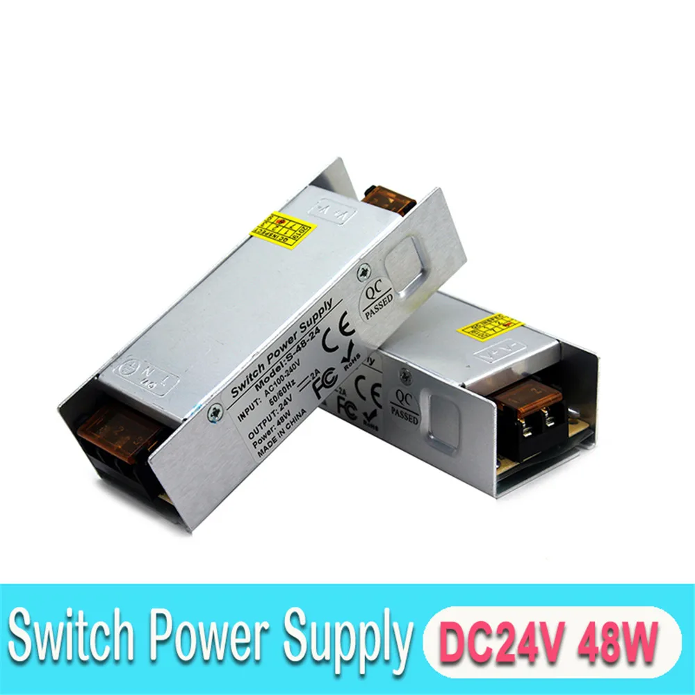24V DC источник питания 48W 60W 72W 100W 120W 150W светильник ing трансформаторы 100-240v AC в DC24V адаптер питания для Led светильник CCTV
