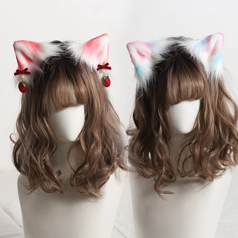 Fashion Women Rhinestone Cute Cat Kitty Ears Headband Hair Band Cosplay IVO 