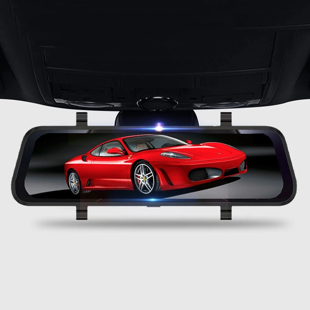 

10" Car DVR Dual Lens HD 1296P 32G Rear View Mirror Video Recorder Dash Cam 150° 120 degree high-resolution wide angle