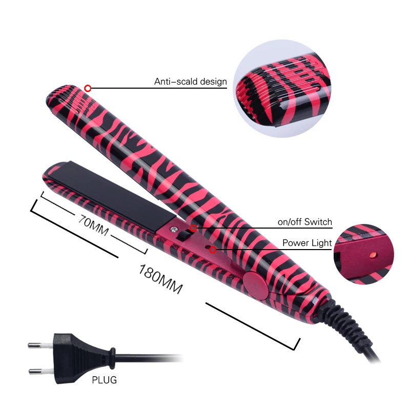 Description Picture 3 of itemHair Mini Straightening Irons Hairs Flat Iron Curling With EU Plug Adapter Salon Styling Tools Straightener