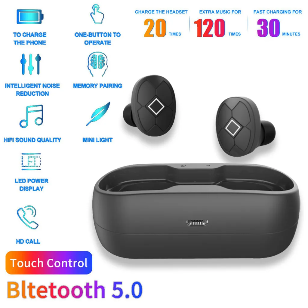 Bluetooth 5 0 гарнитура TWS беспроводные наушники мини стерео 2019 bluetooth наушники|Наушники