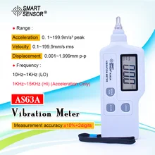 Умный датчик AS63A портативный виброметр ускорение/смещение/измеритель вибрации скорости анализатор вибраметр