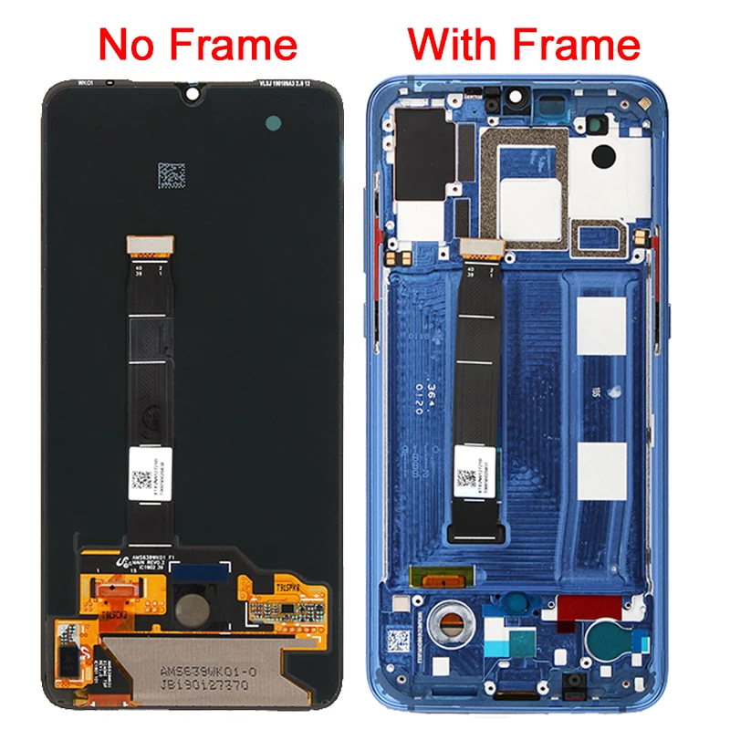 Оригинальный ЖК дисплей для Xiaomi Mi 9 с рамкой 6 39 дюйма AMOLED экран Mi9 дигитайзером