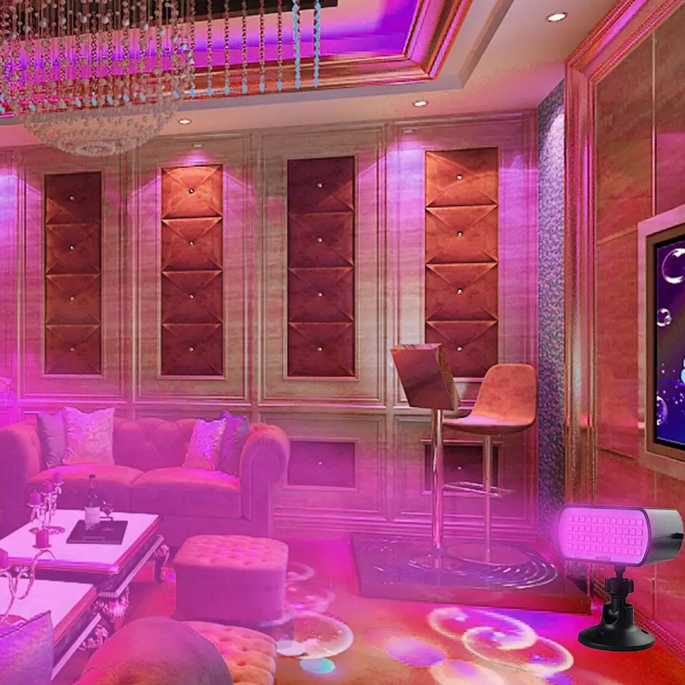 48 светодиодов RGB Стробоскоп светильник компактный звук активированный светильник для диско DJ вечерние Рождество Музыкальный клуб