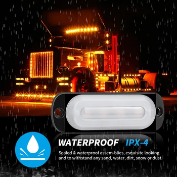 

4LED Urgent Light Truck Car Trailers Off-Road Vehicle Always On Fog Lamp 50000H