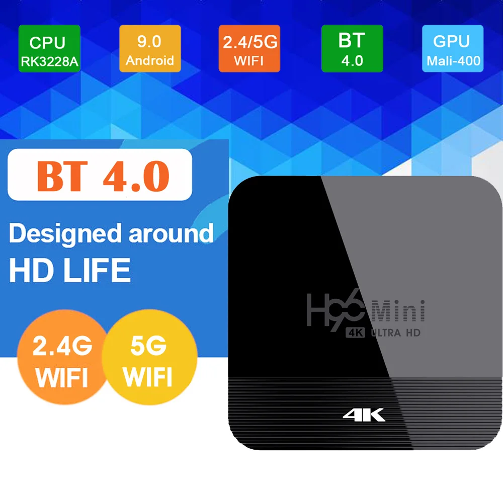 

tv box H96 MINI Set top box Quad Core iptv box Smart TV Box Android 9.0 16GB 8GB 4K HD 4K android box 9.0 Wifi Google player