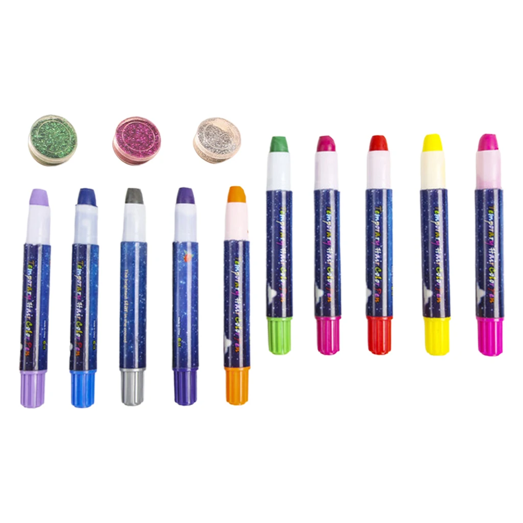Salon Home Hair Chalk Pens Party Gift Toys Hair Color Painting Bright Kit