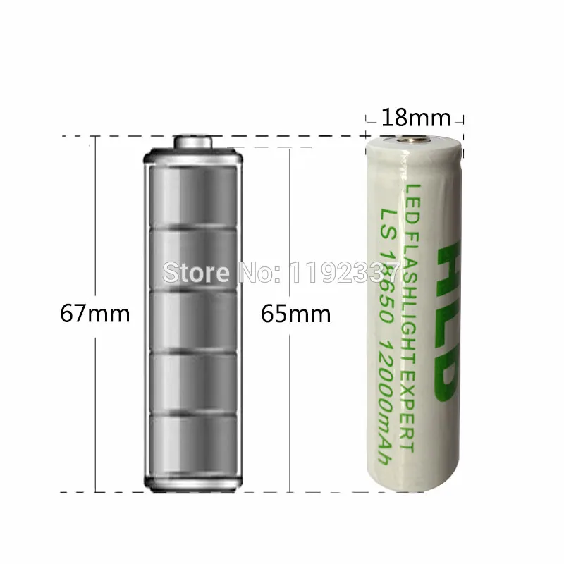 10 шт. 18650 Батарея 3,7 V 12000mAh литий-ионная аккумуляторная батарея для светодиодного фонарика литиевая батарея