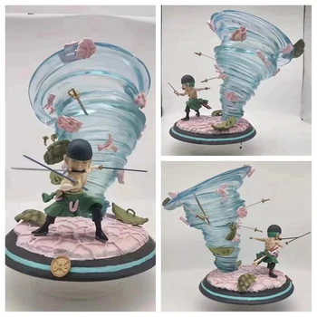 

Anime One Piece Roronoa Zoro Battle Ver. Big Wind Scene GK Statue PVC Action Figure Collectible Model Large Zoro Toys Doll Gift