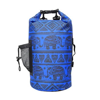 

Outdoor Waterproof Sports Backpack PVC with Mesh Beg Hiking Swimming Boating Upstream Drifting Male Female Colorful Cylinder Bag