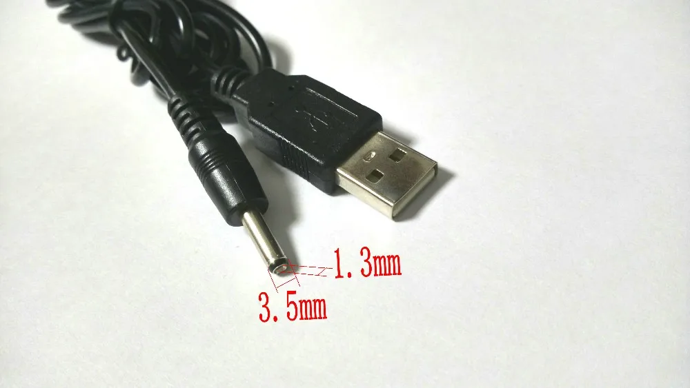 50 шт. 1,2 м Кабель USB 2,0 до 3,5 мм 1,3 мм разъем для ноутбука 5 В DC мощность Новинка
