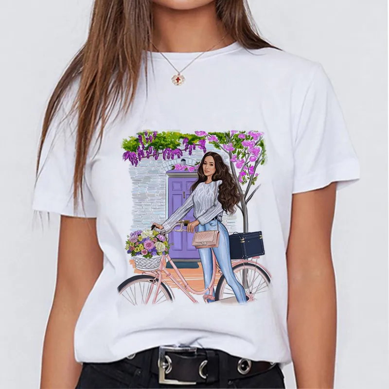 Modern mom fashionable T-shirt Korean fashion clothing street clothing female T-shirt to send girlfriends friends holiday gifts