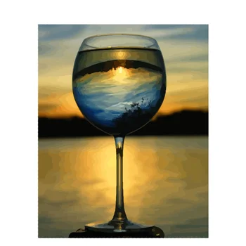 

Sunset Glass.Hand Made Paint High Quality Canvas Beautiful Painting By Numbers Surprise Gift Great Accomplishment