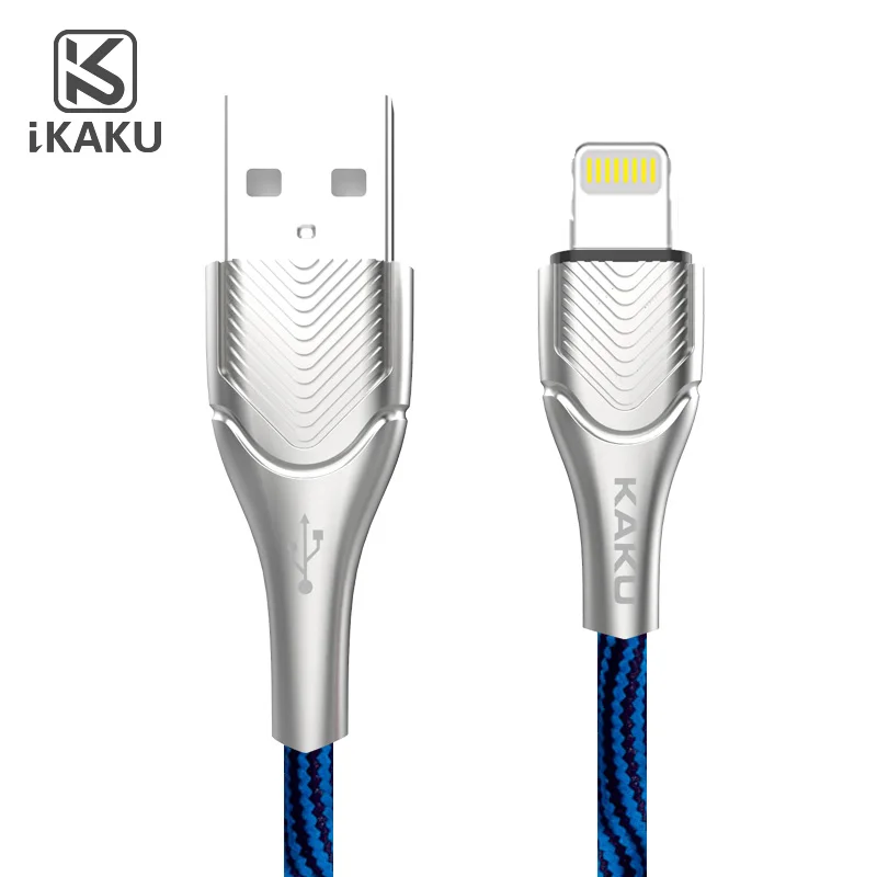 KAKU 2.8A usb lightning Кабель для iPhone кабель быстрой зарядки Кабели для мобильного телефона зарядное устройство Шнур данных для iPhone 8 7 6S 5S Plus - Цвет: Синий