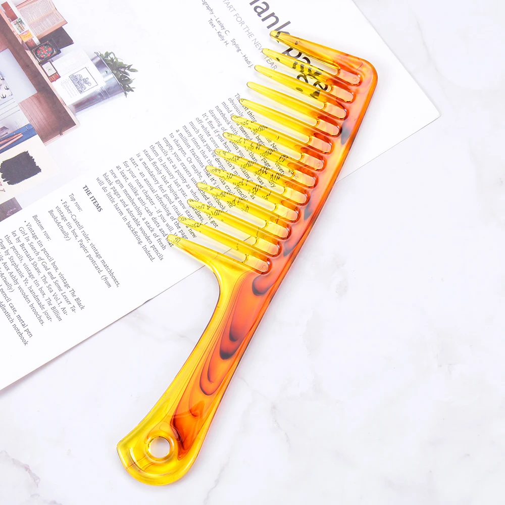 Широкая зубная Акула леопардовая ручка пластиковая расческа для вьющихся волос