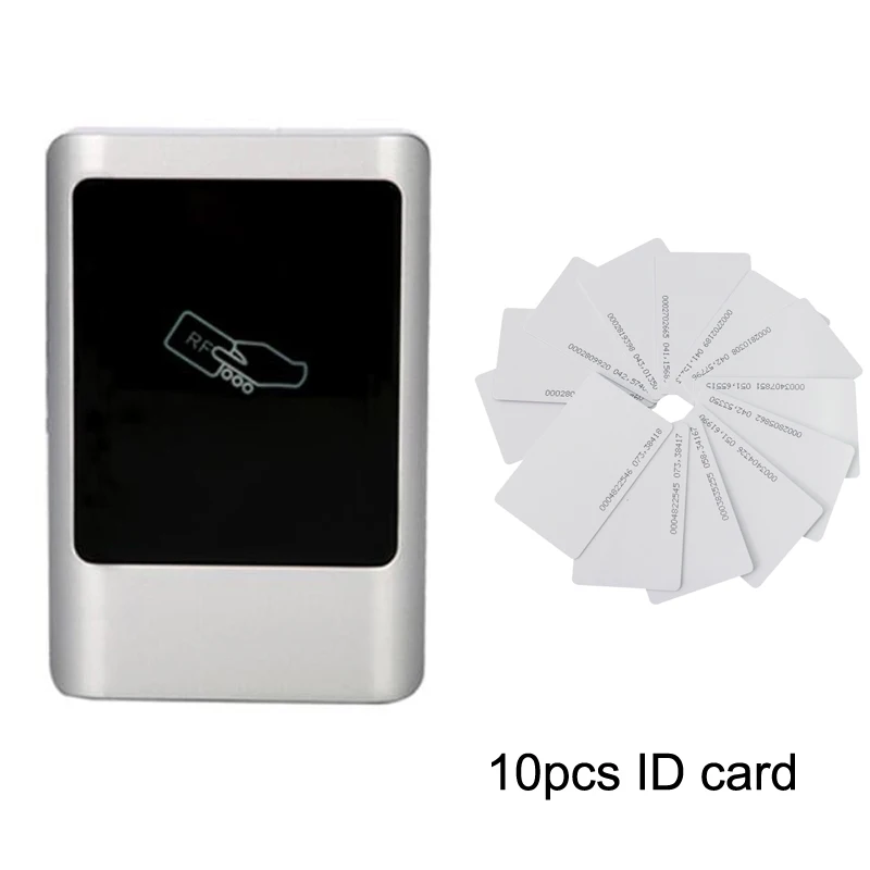 AC reader 10 cards Люкинг дверь 125 кГц водонепроницаемый контроль доступа сенсорный металлический Смарт-замок без ключа кардридер - Цвет: AC reader 10 cards
