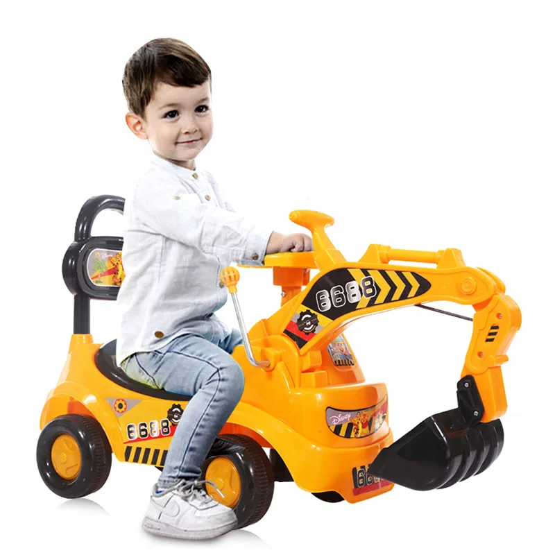 

1 Children 2 Excavator 3 Digging Large Size 4-5-Year-Old Baby Can Sit to Ride 6 BOY'S Girls Swing Car Toy