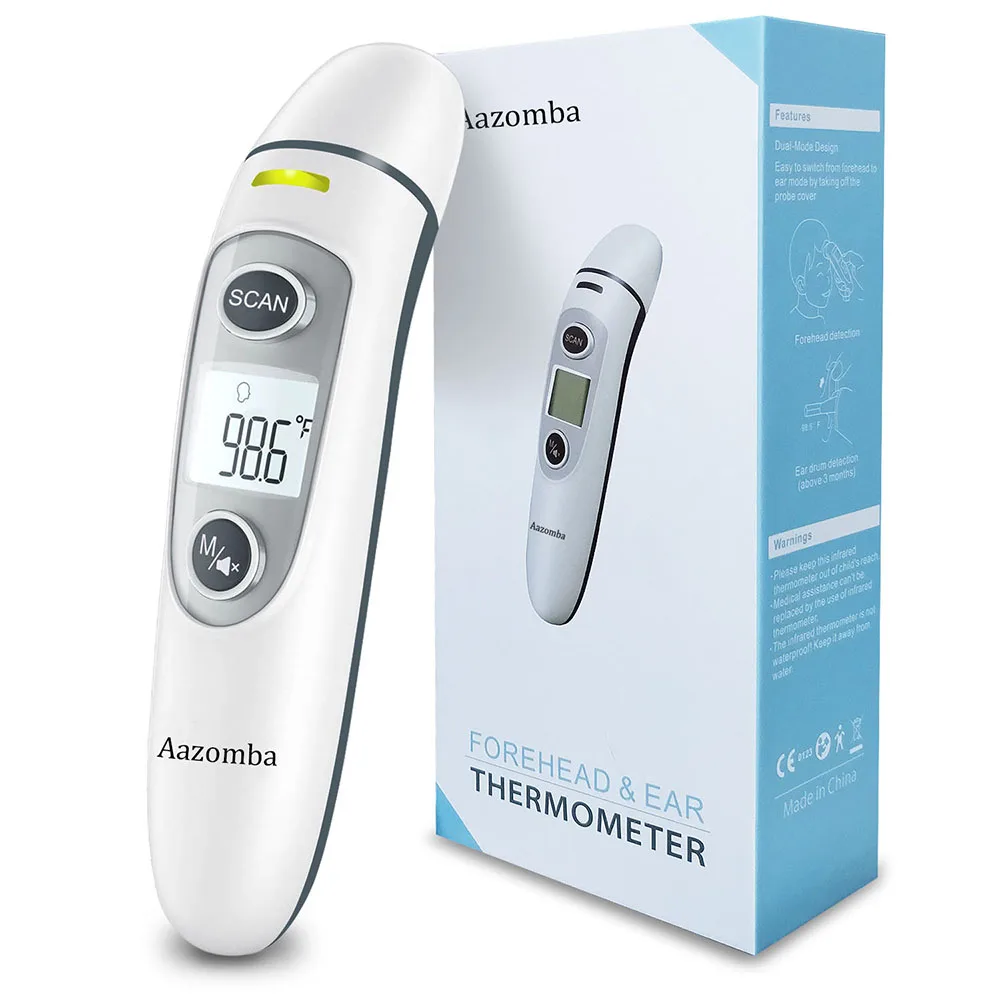 

Dual-Mode Forehead Thermometer Gauge non contact Ear Infrared Thermometers for Baby Adult Digital Measure Tool Accurate Reading