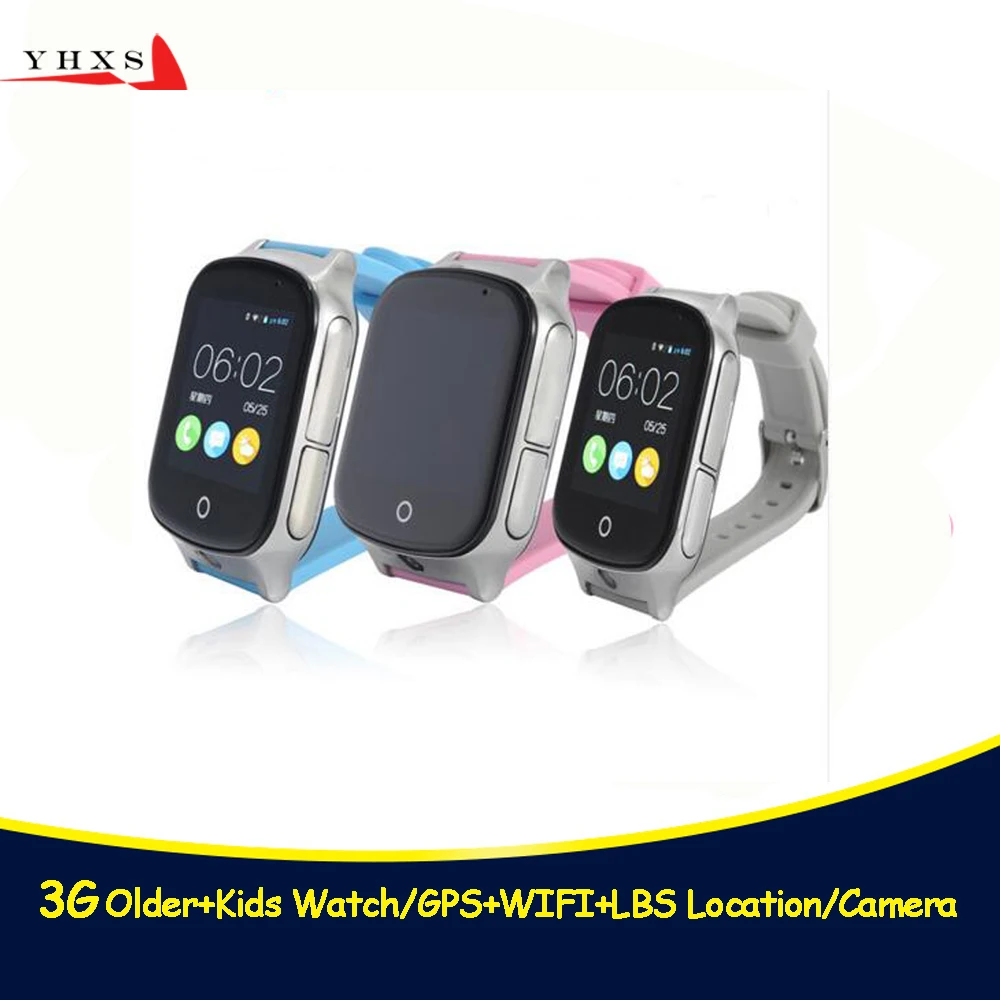Умные часы 3G WCDMA с дистанционной камерой GPS LBS Wi Fi трекер местоположения SOS монитор