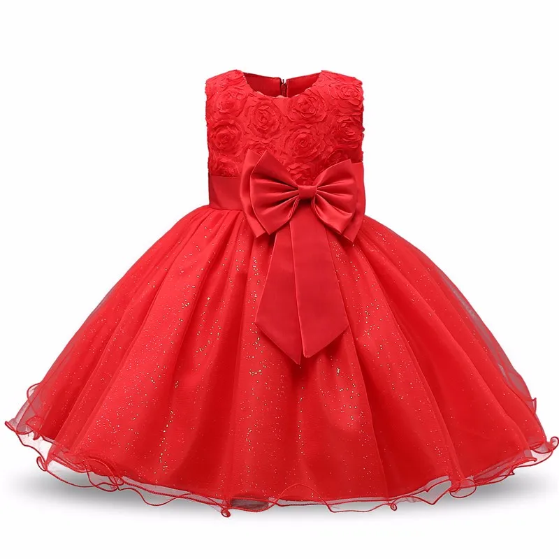 Праздничные платья принцессы для девочек, детское платье-пачка для выступлений, детская одежда, кружевная одежда для маленьких девочек 2, 3, 4, 5, 6, 7, 8, 9, 10 лет - Цвет: red
