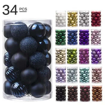 

Newest Christmas Balls Christmas Decorations 34 Pcs Christmas Balls On The Christmas Tree #BW