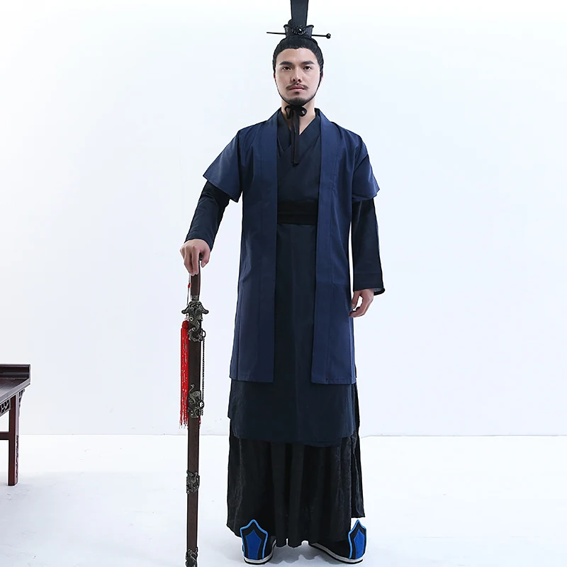 Традиционное китайское платье для косплея Hanfu мужчин повседневные Костюмы