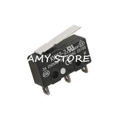 

Short Hinge Lever AC 3A/250V 5A/125V 3 Terminals Momentary Microswitch Switch KW12-2