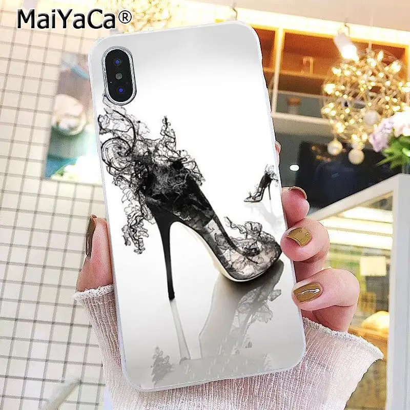 MaiYaCa/Модная красная обувь принцессы на каблуке для девочек, чехол для телефона iphone 11 Pro 11Pro Max 8 7 6 6S Plus 5 5S SE XR X XS MAX - Цвет: A16