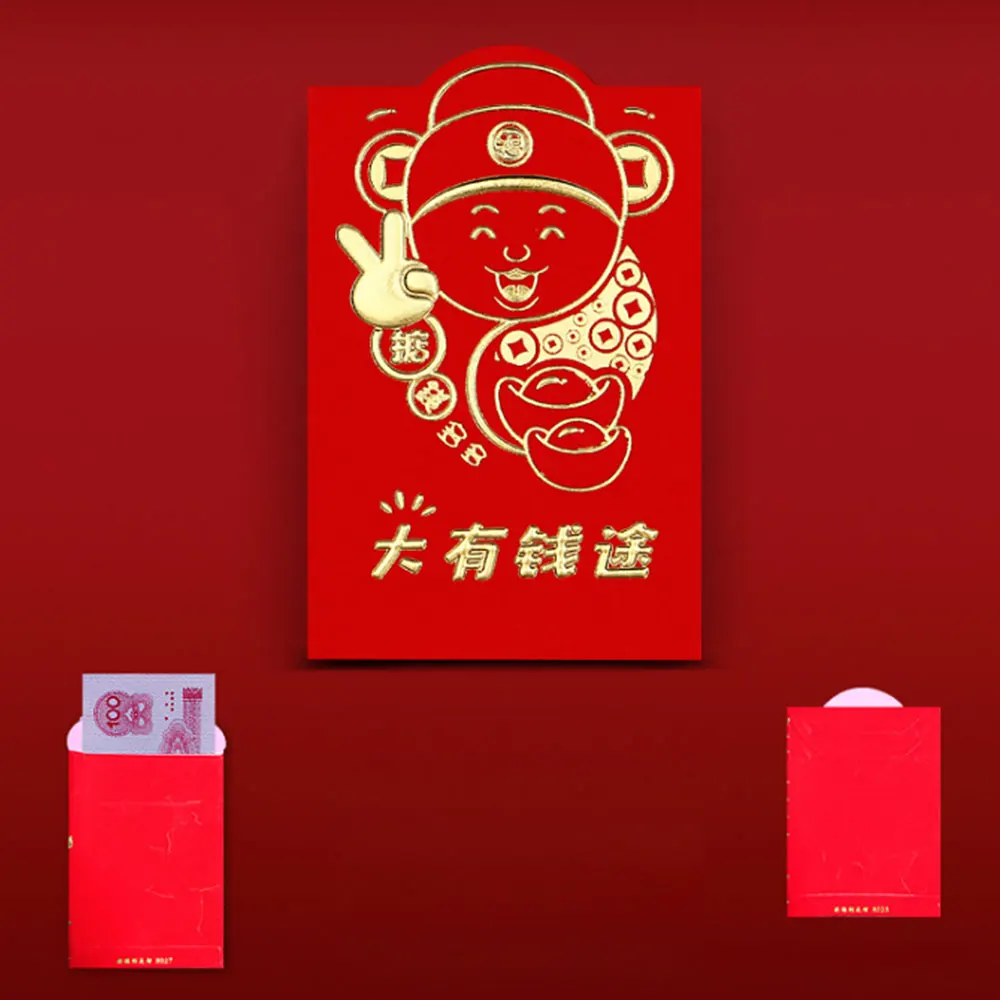 24 шт. китайский год красный конверт для денег год крысы мультяшный пакет для свадебной вечеринки подарок удачная денежная посылка