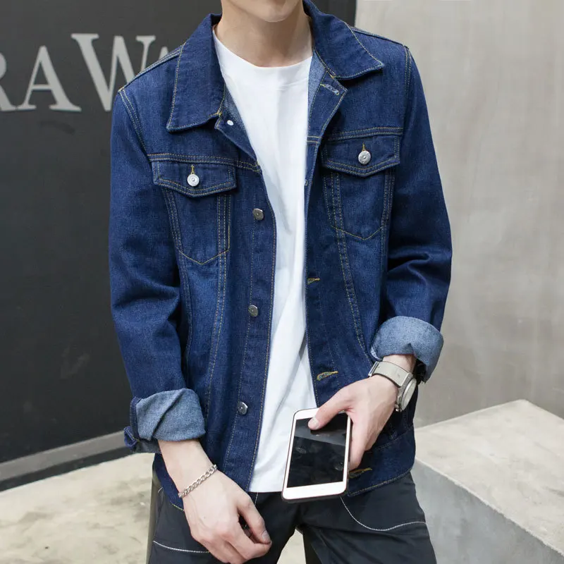 

Hot Models 2019 Autumn New Style Denim Jacket Men's Slim Fit Cowboy Clothing Men's Jeans Coat