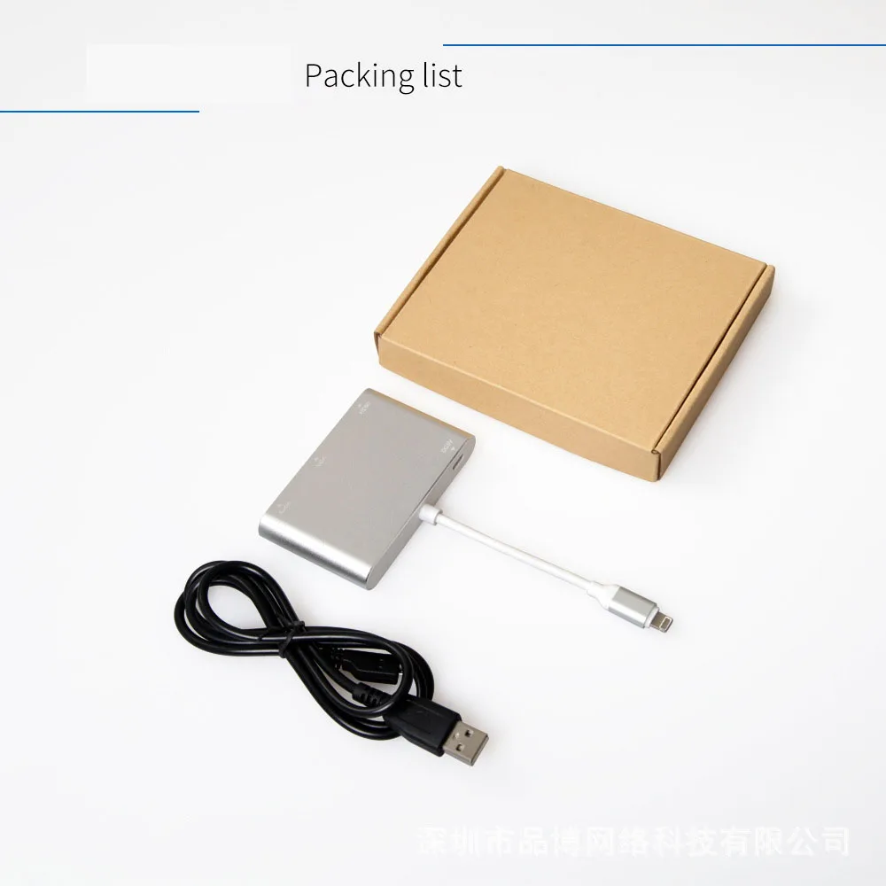 Sliver Для lightning-hdmi цифровой av кабель-переходник для телевизора для ipad преобразователь аудиовизуальных систем для iphone X iphone 8 ipad серии Лидер продаж конвертер - Цвет: Sliver