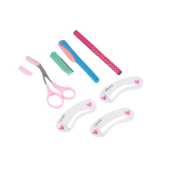 

1Set Multifunctional 4 In 1 Women Facial Cosmetic Tool Set Makeup Eyebrow Shaving Trimmer Eyebrow Enhancer Drawing Stencils Tool