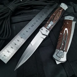 Couteau militaire allemand à lame d'extérieur, couteau pliant tranchant, haute dureté, Camping couteau à fruits Portable, couteau à poisson épée 