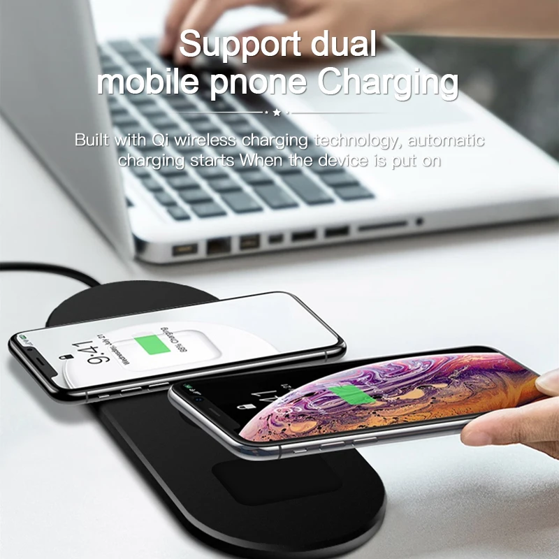 Amzish 15 Вт Быстрое QI 3 в 1 Беспроводное зарядное устройство для iPhone 8 Plus X XR XS 11 Max