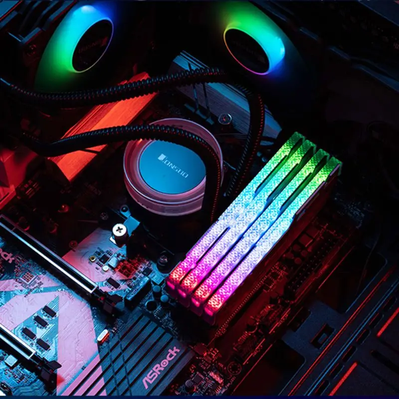 NC-3 кулер с памятью светящийся охлаждающий жилет RGB 256 цветной светильник автоматически изменяется алюминиевый радиатор Настольный ram Heatsin