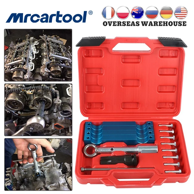 $61.9 MRCARTOOL 15PCS Car Injector Removal Puller Timing Tool Set Camshaft Timing Alignment Tool Kits For Mercedes Benz M157 M276 M278